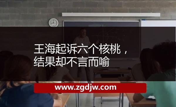 王海起訴六個(gè)核桃，結(jié)果卻不言而喻 