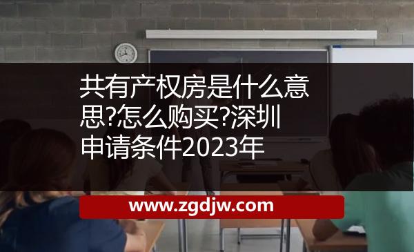共有產權房是什么意思?怎么購買?深圳申請條件2023年 