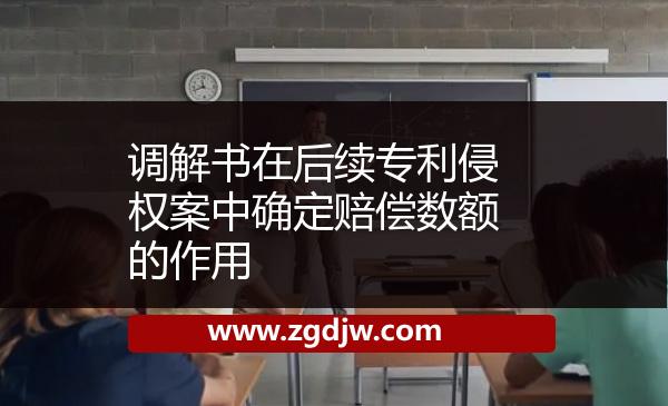 調(diào)解書(shū)在后續(xù)專(zhuān)利侵權(quán)案中確定賠償數(shù)額的作用 
